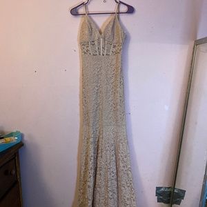 Cream colored dress. Worn once
